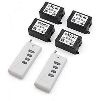 emylo® RF Inalámbrico Control Remoto de Relé momentáneo interruptor de luz 4 piezas DC 24 V 1 canal 433 mhz Smart para el coche con transmisor