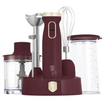 Batidora de Mano 6 en 1 Berlinger Haus, 800W, Control de Velocidad Variable, Cuchilla de Titanio, Accesorios Incluidos (Vaso Medidor, Picadora, Espumador, Batidor
