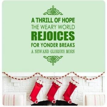 O Santa noche el Weary del Wold rejoices adhesivo de pared Art Póster Mural Home Décor Cita