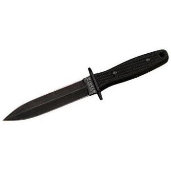 Cuchilleria Joker CF00 - Cuchillo de combate, mango de fibra y nylon, hoja pavonada doble filo de 15 cm