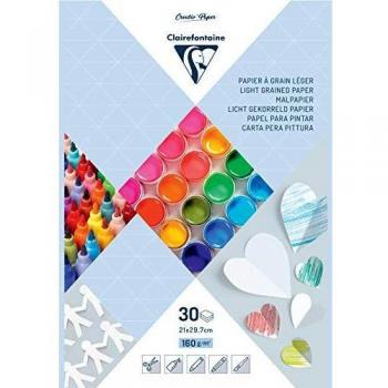 Bloc de 30 hojas de papel blanco A4 - 160 g/m² para dibujo y manualidades