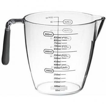 Vaso Medidor Doble 900ml - Plástico - Gris
