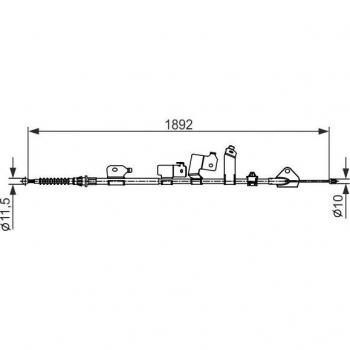 BOSCH Cable de freno de estacionamiento 1 987 482 439 Izquierda