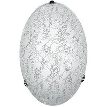 Plafón de vidrio Ice 1 bombilla Vidrio blanco