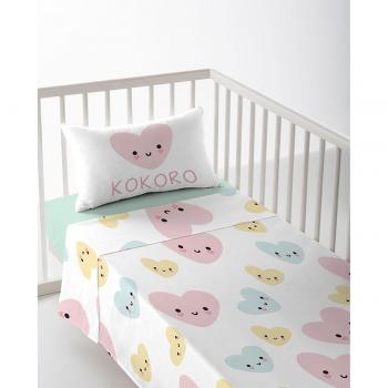 Juego de Sábana Cuna/Maxicuna Infantil Bebé 100% Algodón Kokoro Cool Kids Fabricado en España