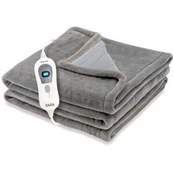 Daga Sort 150x100cm Manta Eléctrica Flexy Heat Softy Fleece, Gris Oscuro, 150x100