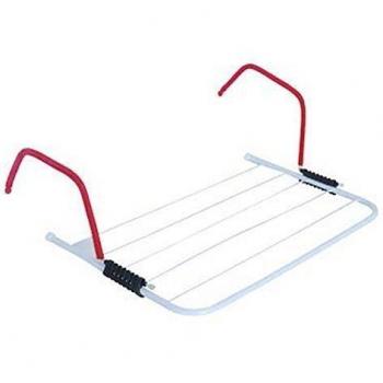 MSV TENDEDERO Balcon 5M, Acero, Blanco y Rojo, 75x33x2 cm