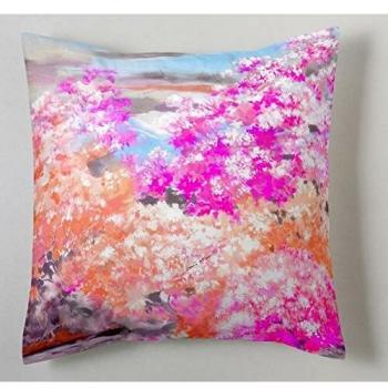 ESTELA - Funda de cojín Estampada Amelie - Medidas 50x50 cm. - Parte Estampada 100% Algodón - Parte Lisa 50% Algodón / 50% Poliéster - 144 Hilos