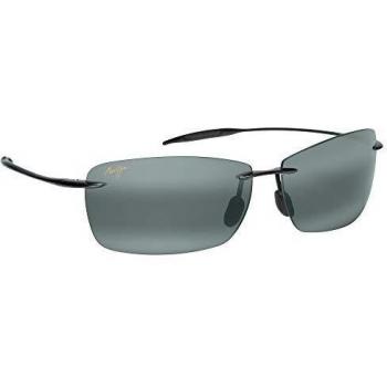 Maui Jim Black Lighthouse Sunglasses - 423-02, Black unisex, Size: 65 MM