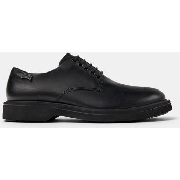 Camper Norman - Men's Black Leather Lace-Up Shoes with Ultra-Light Insole
