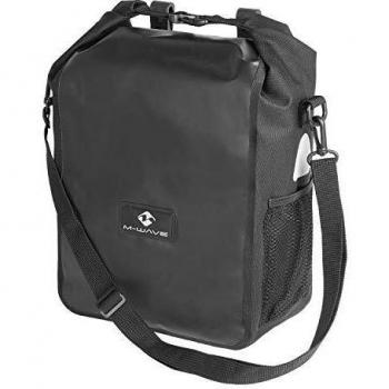 Bolsa Portaequipajes M-Wave Edmonton 16L Negra, Impermeable, 3 Fijaciones y Correa Ajustable