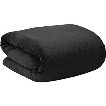 Beautissu Aurelia Manta de Sofa 130x150 cm – Manta Suave para el Sofa o para Cama de Microfibra como Colcha o Cubrecama - Manta Negra para Todas Las Temporadas