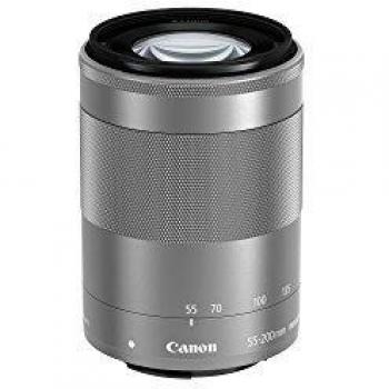 Canon EF-M 55 - 200 mm f/4.5-6.3 IS STM Compact Zoom Lens for EOS M Camera - Silver