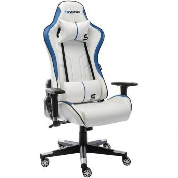 Silla Gaming Ergonómica Reclinable Bergner S Edition Blanca con Soporte Lumbar - Hasta 120 Kg