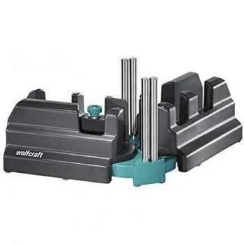 Wolfcraft 6948200 Caja de ingletar y Falsa escuadra 2 en 1, Negro