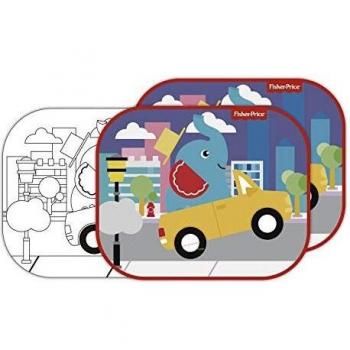 ARDITEX FP10173 Protectores De Sol para Ventanas - 2 Unidades - Incluye póster para Pintar de Mattel-Fisher-Price