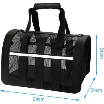 Transportín Portátil y Plegable para Perros y Gatos 34x24x24cm