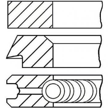 Juego de aros de pistón GOETZE ENGINE 08-436200-00