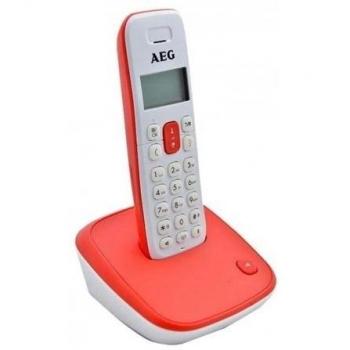 AEG AEG31D100R - Teléfono DECT, Color Blanco y Rojo