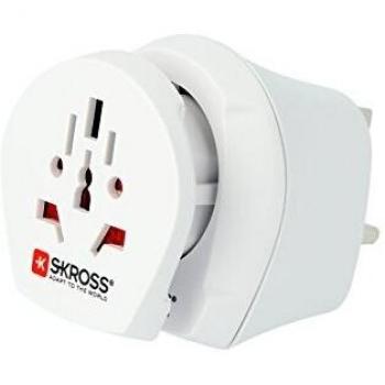 Skross 73641 - Adaptador de Viaje para países Que utilizan el estándar Británico, Blanco