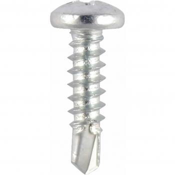 4.2mm x 16mm Pan Head Self Tapping Drill Point Screws BZP Pack of 1000