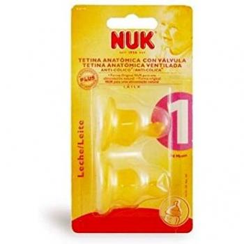 Nuk T1 Latex Baby Nipple for Milk (2 Pack)