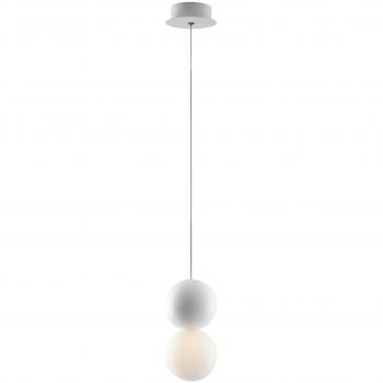 Lámpara colgante Kiss de techo con forma de globo de yeso blanco, 1 bombilla G9, 120 cm - Fan Europe