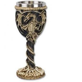 Martinez Albainox Copa de decoración Tole10 Imperial, Modelo dragón, Material de Resina, Altura 20 cm, Interior de Aluminio