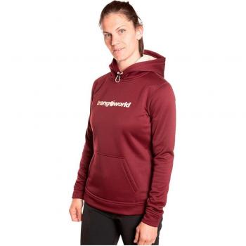 Sudadera de mujer Trangoworld Poppi con capucha, fabricada en tejido técnico, transpirable y de secado rápido, diseño ajustado, puños y bajo elásticos, bolsillo canguro frontal