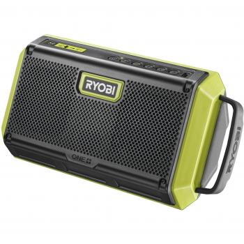 Altavoz Bluetooth Ryobi ONE+ RBT18-0, 18V, 2 altavoces de 20W, alcance de 25 metros, con puerto USB y LED (sin batería)