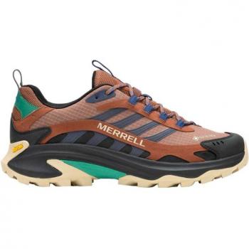 Zapatillas de montaña Merrell Moab Speed 2 GTX - Rye Hombre, características: impermeables con tecnología GORE-TEX, suela Vibram para tracción en terrenos difíciles, diseño ligero y transpirable, amortiguación EVA para