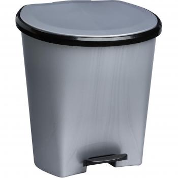 toyma 0651/09-Cubo de Basura con Pedal 25 l, Color Gris