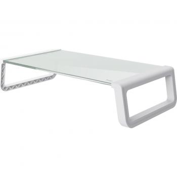 Trust Soporte de Monitor de Cristal Templado Blanco