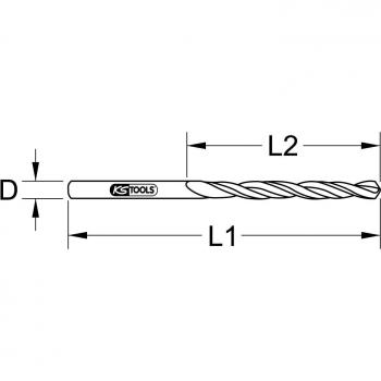 Juego de Brocas Espirales HSS-R para Metal 9,4mm - 10 Piezas KS Tools
