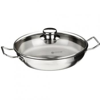 Schulte-Ufer Profi-Line - Cacerola baja con tapa de cristal