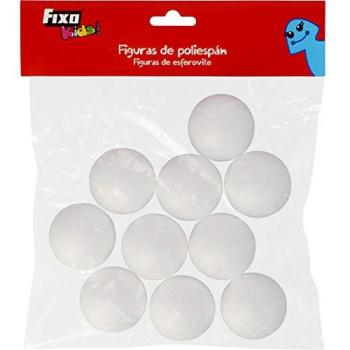 Grafoplas 422324 - Pack de 10 figuras de poliespan, forma bola