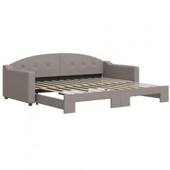 Sofá cama nido tela gris taupe 90x200 cm