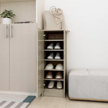 Zapatero de aglomerado roble Sonoma 32x35x92 cm