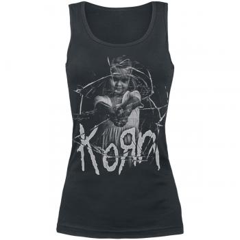 Korn Cracked Glass Top Mujer Negro XL
