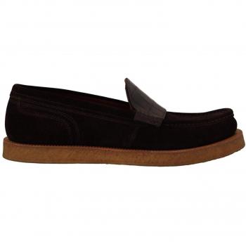 Dolce & Gabbana Brown Suede Leather Slip On Flats Moccasin Shoes - EU44/US11