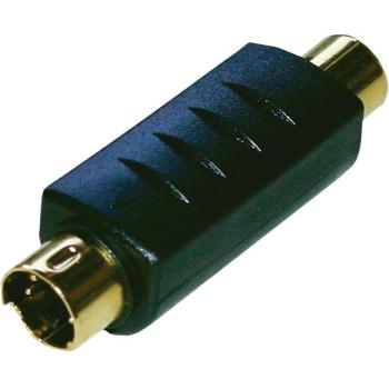 MCL Adaptateur video SVHS Male / RCA Femelle HQ SVHS mail RCA femail Negro adaptador de cable - Adaptador para cable