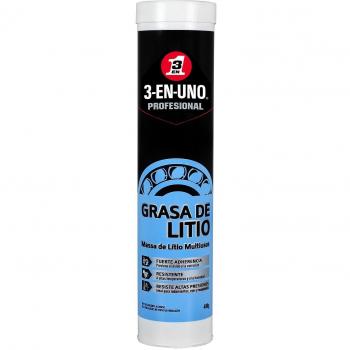 3 EN UNO Profesional - Cartucho de Grasa de Litio Multiusos, 400g, Incoloro