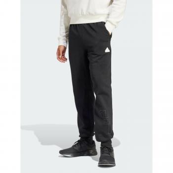 Pantalón Largo Adidas Graphic Print Fleece para hombre en color negro