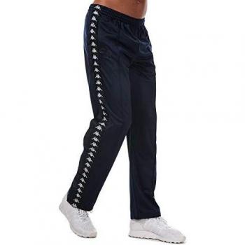 Kappa Pantalones de chándal para hombre Banda Astoria Snap Pant Vintage Chándal Bottoms Azul Marino 3014QSO Nuevo, Recto, M, Azul/Negro