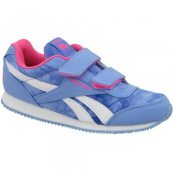 Reebok Royal CLJOG 2GR 2V - Zapatillas, Bebé-niñas, Azul / Rosa / Blanco, 27