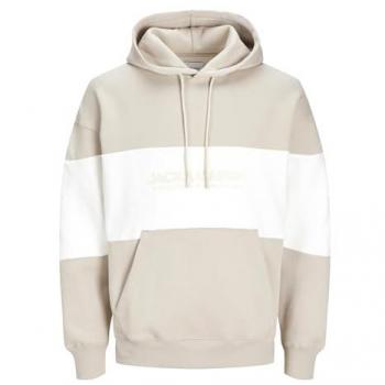 Jack & Jones Legacy Blocking Hoodie for Men - Beige, Size S