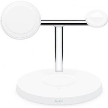Cargador inalámbrico Belkin MagSafe 3 en 1 blanco, 15W