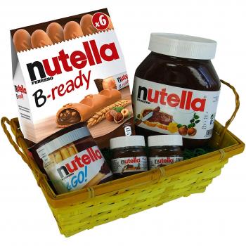Cesta Regalo para Pascua, San Valentin, Navidad y Aniversario con Ferrero Nutella