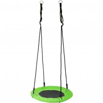 Hamaca Redonda Small Foot Verde - Ideal para Interior y Exterior, Apta a Partir de 3 Años, Resistente y Carga Alta