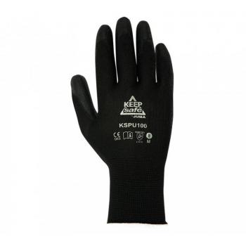 GUANTE DE POLIÉSTER NEGRO -12 PARES-